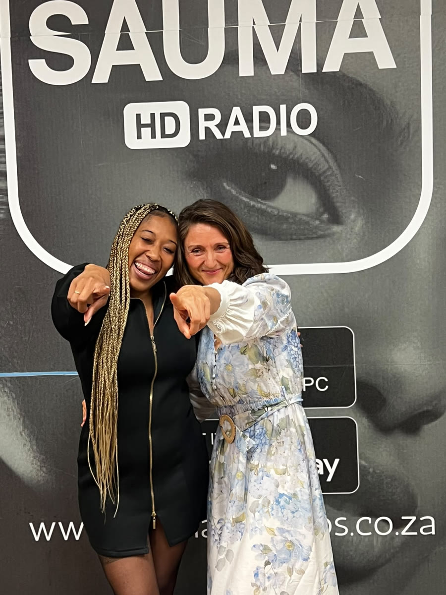 Heather Kreusch and host Chantel Thomas in the SAUMA HD Radio studio